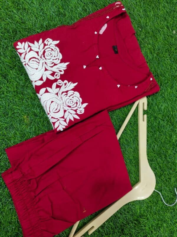 Long Slit Cotton Suit - Image 2