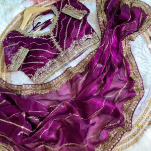 Zimmy Choo Silk Saree with embroidery sequence work and stitched blouse in premium colors