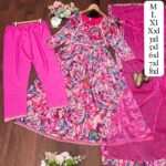 Ethnic Style Anarkali Gown Suit with multicolor print, front view